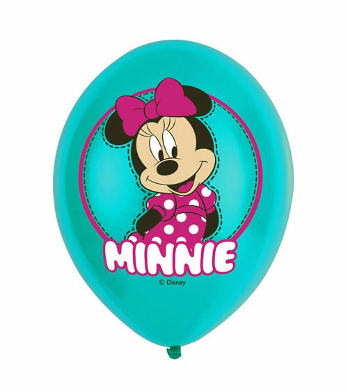 Luftballons "Minnie" - mint - 6 Stück