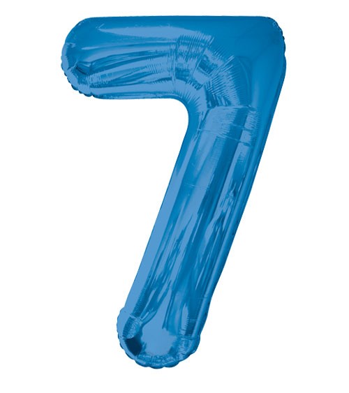 Supershape-Folienballon "7" - dunkelblau