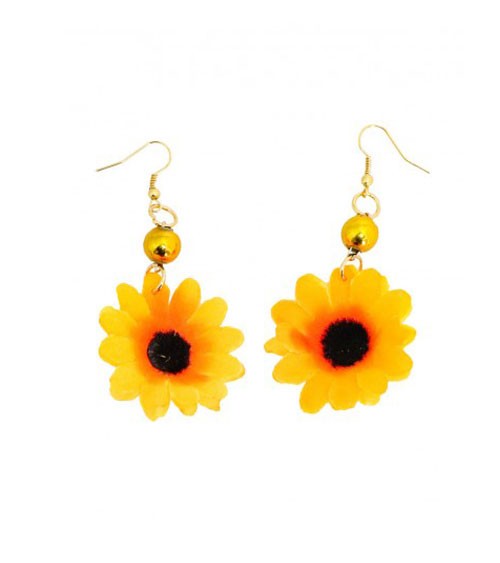 Party-Ohrringe "Hippie" mit Sonnenblumen