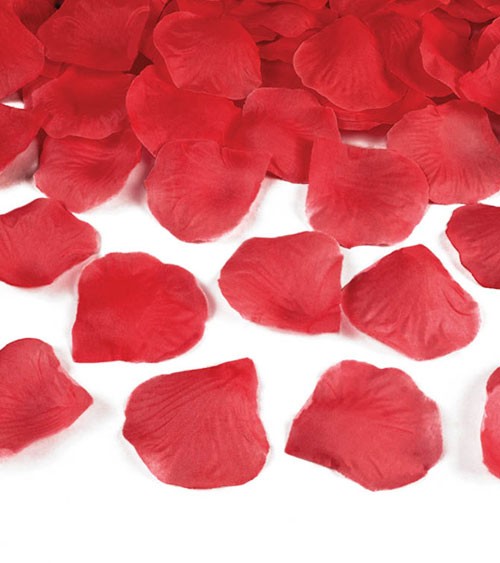 Rosenblätter aus Stoff - rot - ca. 100 Stück