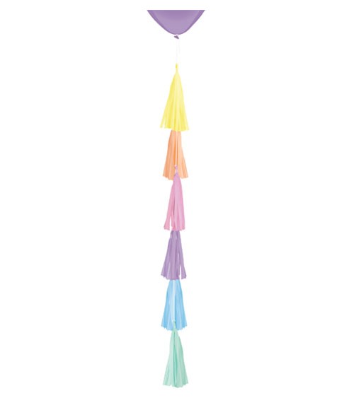 DIY Ballon-Tassel - Rainbow Pastel - 70 cm - 6-teilig