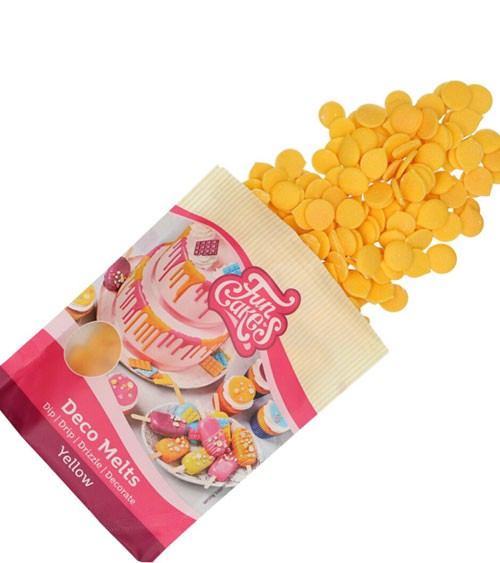 Funcakes Deco-Melts - gelb - 250 g