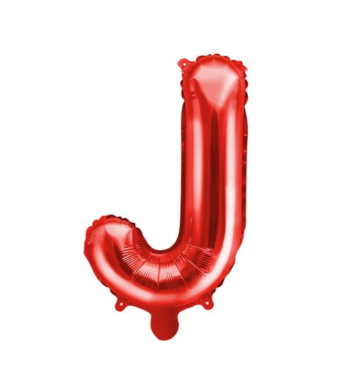 Folienballon Buchstabe "J" - rot - 35 cm