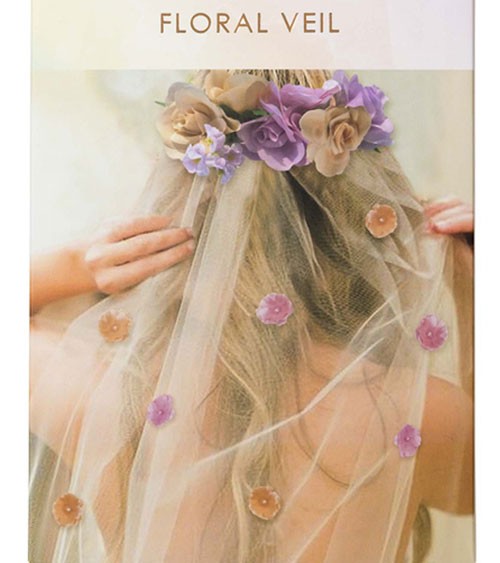 Haarreifen mit Schleier und Blüten "Blossom"