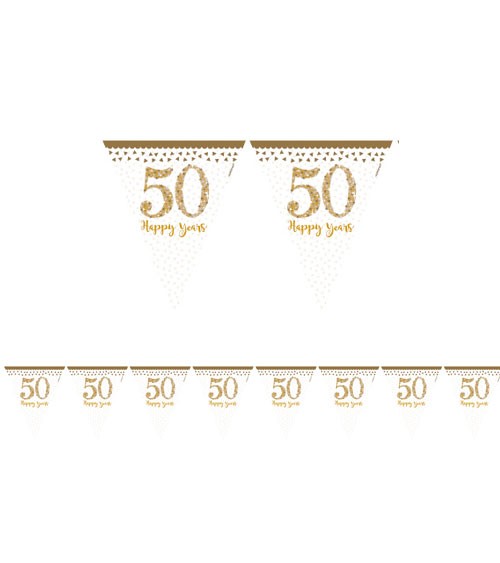 Wimpelgirlande "50 Happy Years" - 4 m