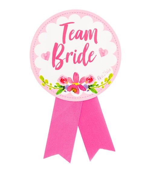 Team Bride-Orden aus Papier - 13 cm