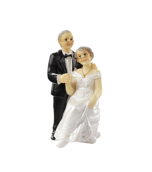 Deko-Figur "Silberne Hochzeit" - 7,5 cm