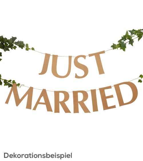 DIY Schriftzuggirlande "Just Married" - Kraftpapier - 2 m