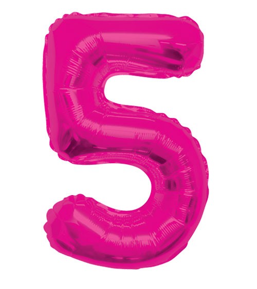 Supershape-Folienballon "5" - pink
