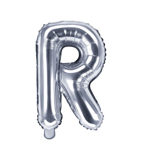 Folienballon Buchstabe "R" - silber - 35 cm
