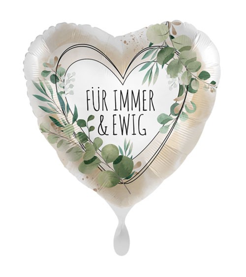 Herz-Folienballon "Für Immer & Ewig" - 43 cm