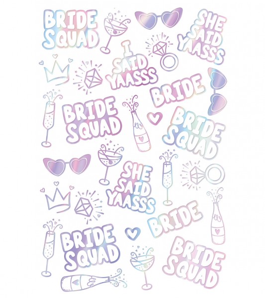 Tattoos "She Said Yaasss" - irisierend - 30 Stück