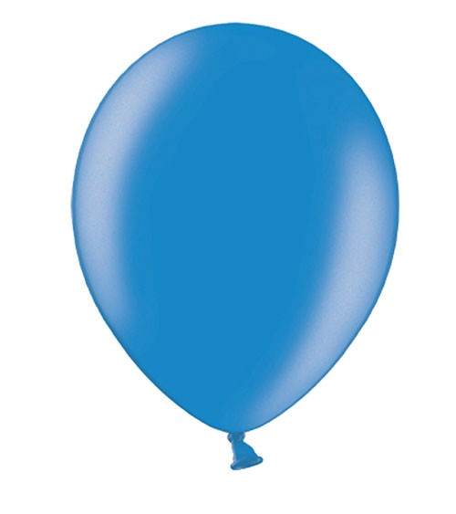 Metallic-Luftballons - cornflower blue - 10 Stück