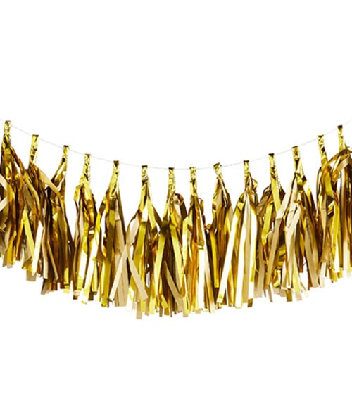 Tassel-Girlande - gold - 3 m