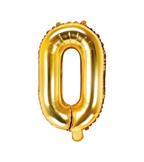 Folienballon Buchstabe "O" - gold - 35 cm