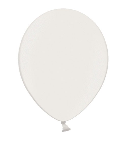 Metallic-Luftballons - weiß - 10 Stück