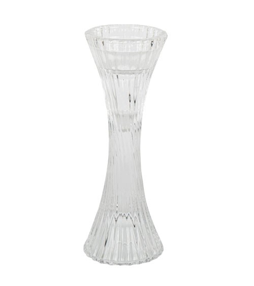 Glas-Kerzenhalter Vintage - transparent - 7 x 19,5 cm