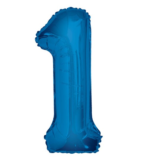 Supershape-Folienballon "1" - dunkelblau