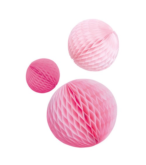 Wabenball-Set "Farbmix Pink" - 3-teilig