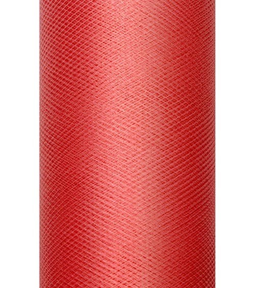 Tischläufer aus Tüll - rot - 30 cm x 9 m