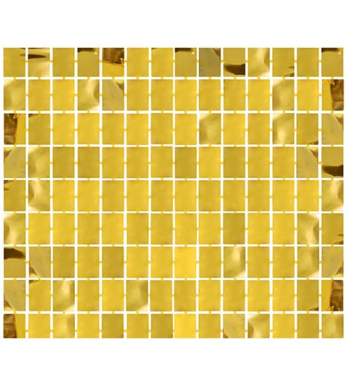 Deko-Vorhang "Squares" - metallic gold - 1 x 2 m