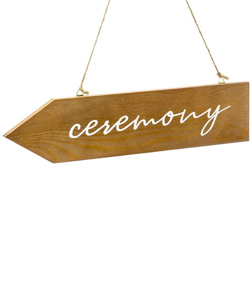 Wegweiser aus Holz "Ceremony" - 36 x 7,5 cm