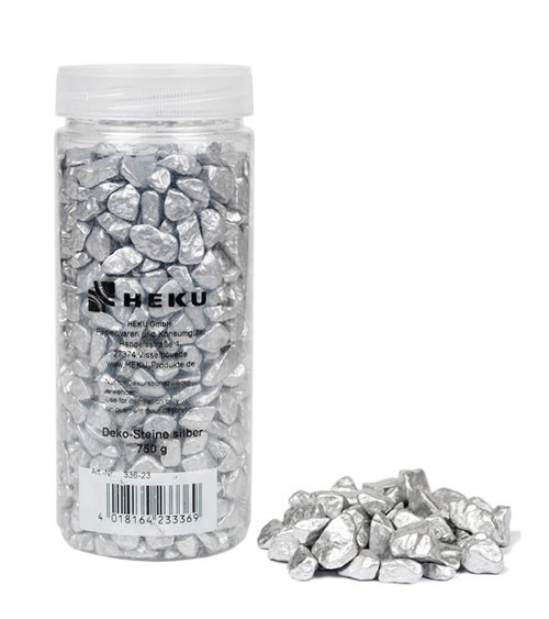 Deko-Steine - 750 g - silber