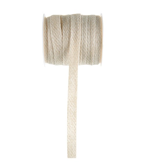 Baumwollband - elfenbein - 10 mm x 5 m