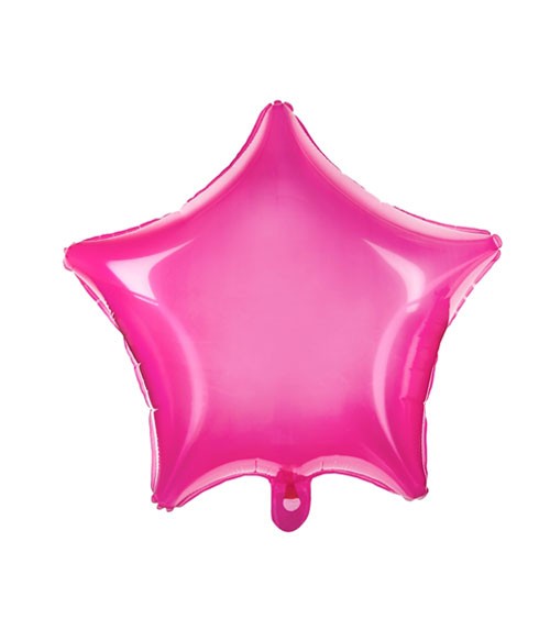 Transparenter Stern-Folienballon - pink - 48 cm