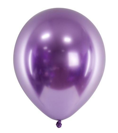 Glossy-Luftballons - violett - 10 Stück
