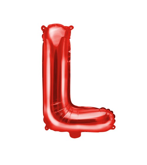 Folienballon Buchstabe "L" - rot - 35 cm