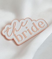 Anstecker "the bride" aus Emaille - 5,5 x 3 cm