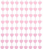 Herz-Vorhang - Macaron rosa - 1 x 2 m
