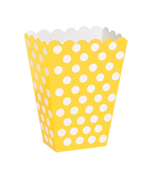 8 Süßigkeitenboxen "Big Dots" - gelb