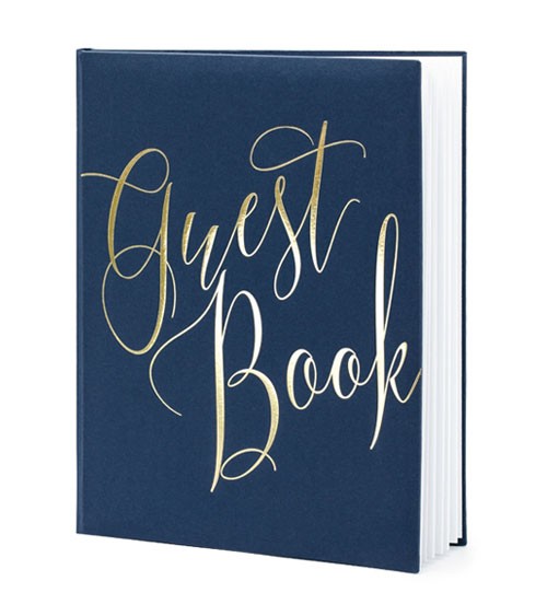 Gästebuch - navy blue/gold