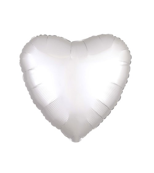 Herz-Folienballon „Satin Luxe“ - weiß - 43 cm