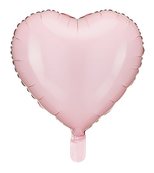 Herz-Folienballon - hellrosa - 45 cm