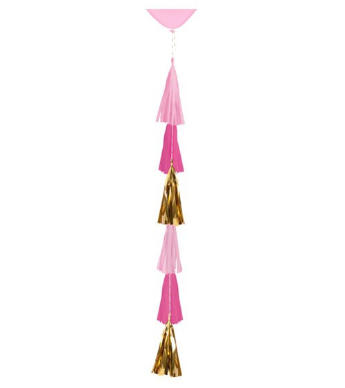 DIY Ballon-Tassel - rosa, pink, gold - 70 cm - 6-teilig