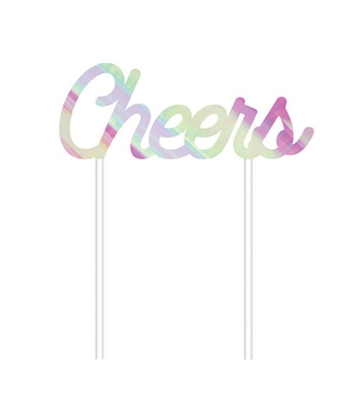 Cake-Topper "Iridescent" - Cheers