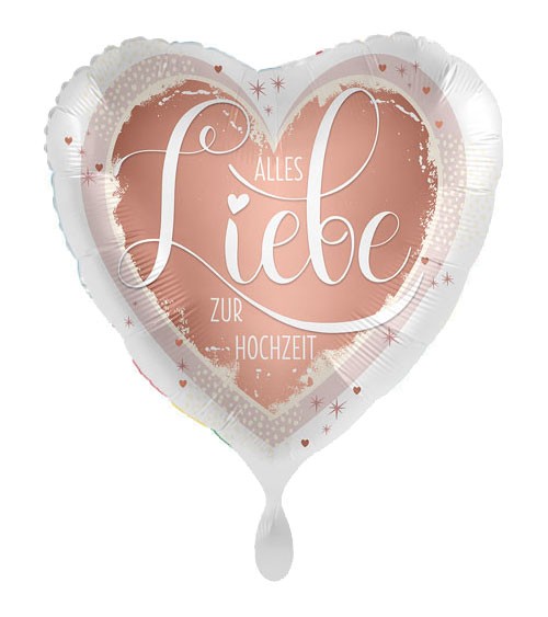 Herz-Folienballon "Alles Liebe zur Hochzeit"