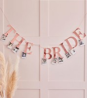 The Bride Girlande mit Klammern für Fotos - rosegold - 2 m
