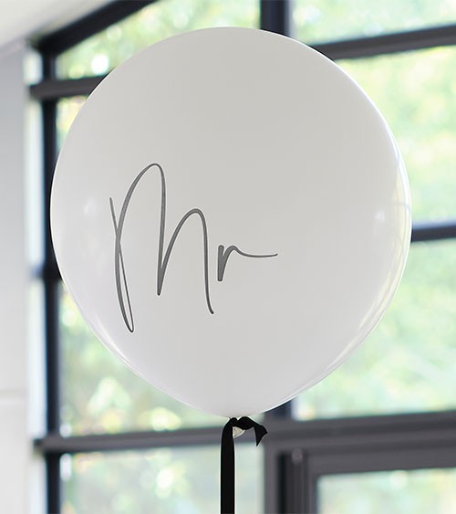 Riesenballon "Mr" - schwarz, weiß