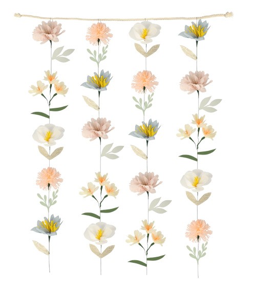 DIY Flower Wall aus Seidenpapier - pastell - 91 x 122 cm