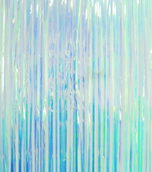 Glitzer-Vorhang - irisierend blau - 1 x 2 m