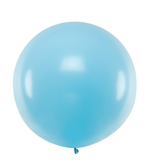 Großer Rundballon - pastell hellblau - 60 cm