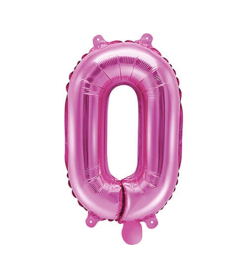 Folienballon Zahl "0" - pink - 35 cm