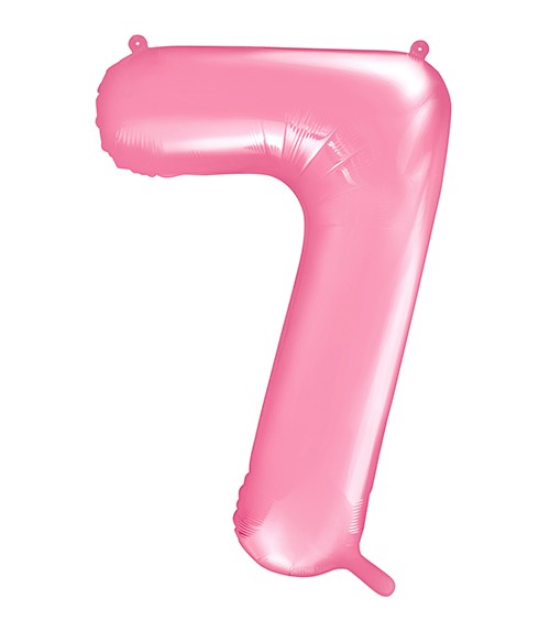 Supershape-Folienballon "7" - rosa - 86 cm