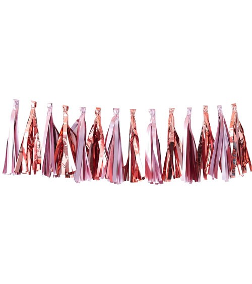 DIY-Tasselgirlande - rosa/rosegold metallic - 1,5 m