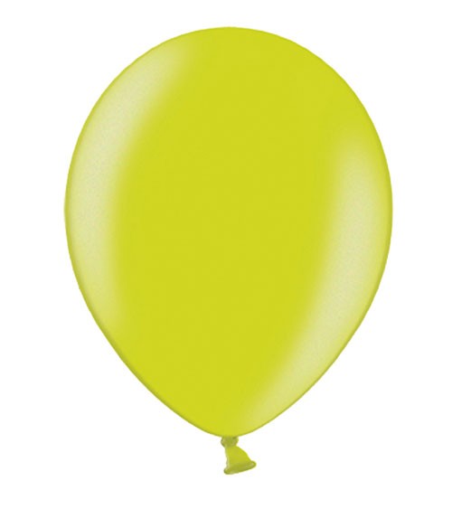 Metallic-Luftballons - limegreen - 10 Stück