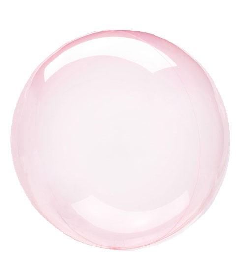Kugel-Folienballon "Clearz Crystal" - pink - 45-56 cm